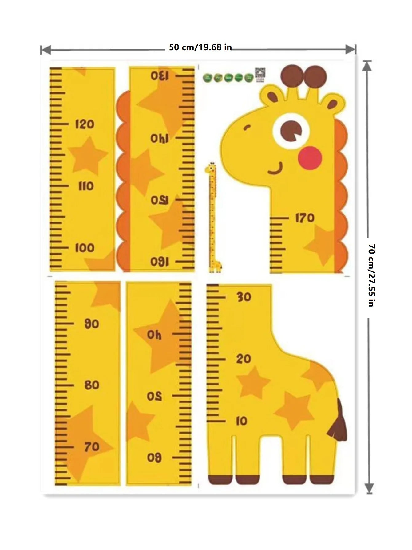 Cute Cartoon Height Sticker Unicorn Dinosaur Giraffe Wall Height Measuring Ruler Stickers For Kids Room Kindergarten Decor-Dollar Bargains Online Shopping Australia