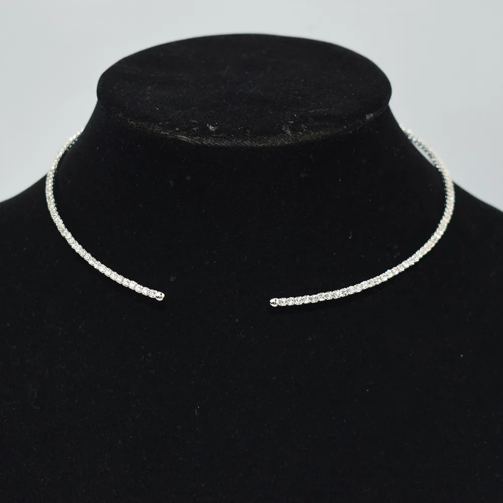 Necklace Women Simple Classic Rhinestones Choker Neck Necklaces Jewelry Open Collar Gift-Dollar Bargains Online Shopping Australia