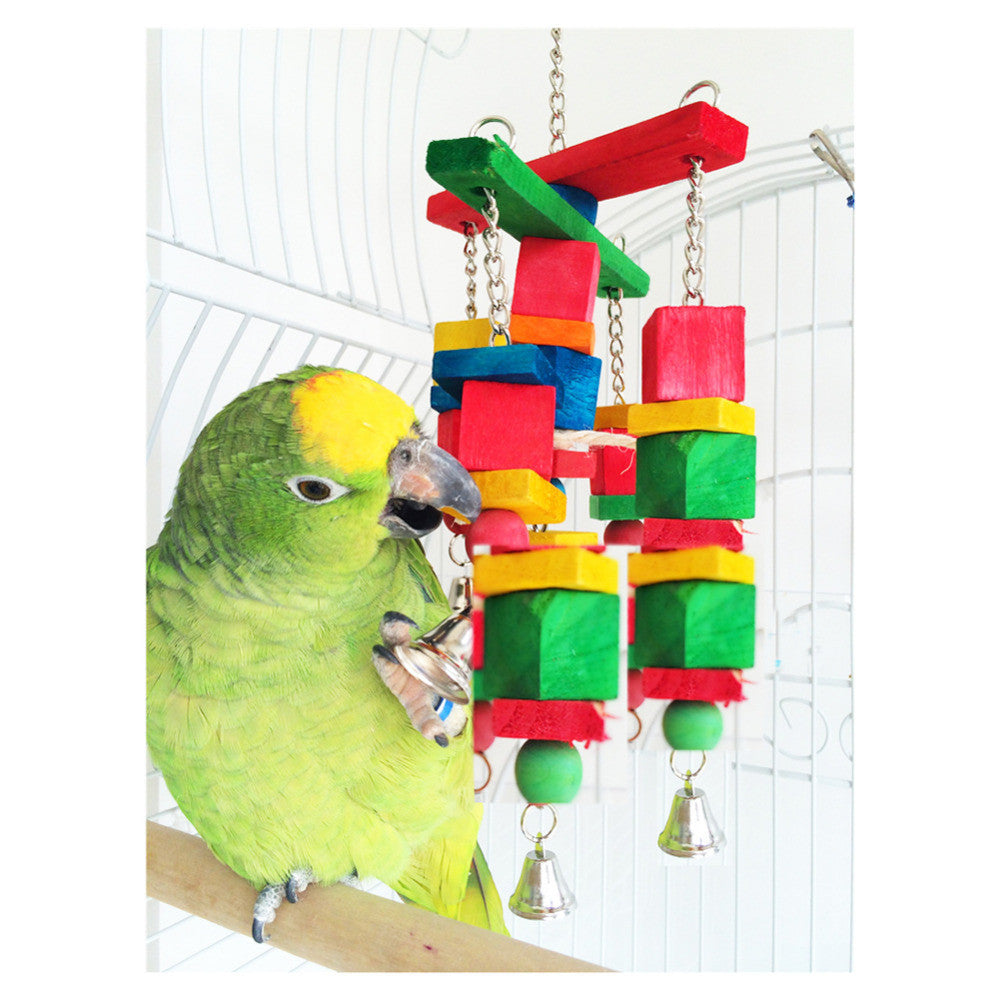 Parrot bird toys swing wood chew rope toys fun with bells medium size Arrival-Dollar Bargains Online Shopping Australia