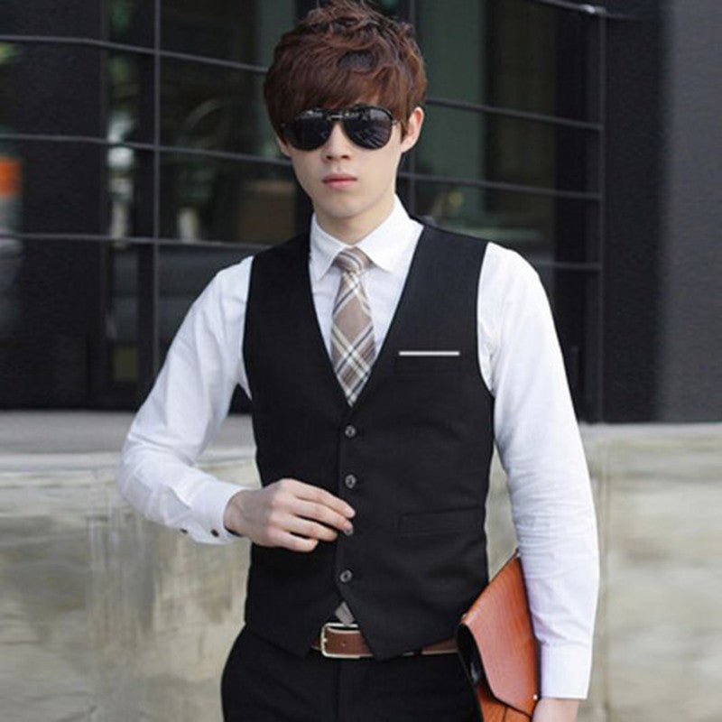 Fashion Gilet Homme Business Suit Vests Slim Fit Men Waistcoat Single Fashion Gilet Homme Business Suit Vests Slim Fit Men Waistcoat Single