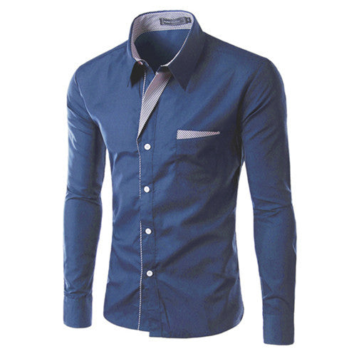 Brand Mens Formal Business Shirts Casual Slim Long Sleeve Dress Shirts-Dollar Bargains Online Shopping Australia