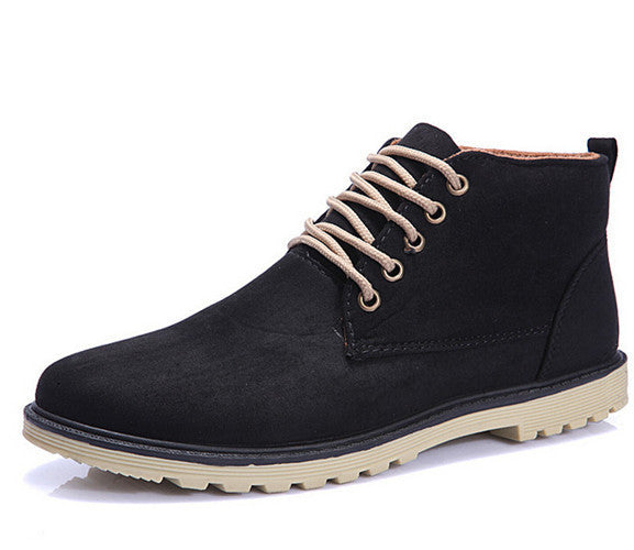 Brand Fashion Men Winter Shoes Lace-up Ankle Boots,Warm Cotton Inside Men Footwear Street Motorcycle Boots XMX258-Dollar Bargains Online Shopping Australia