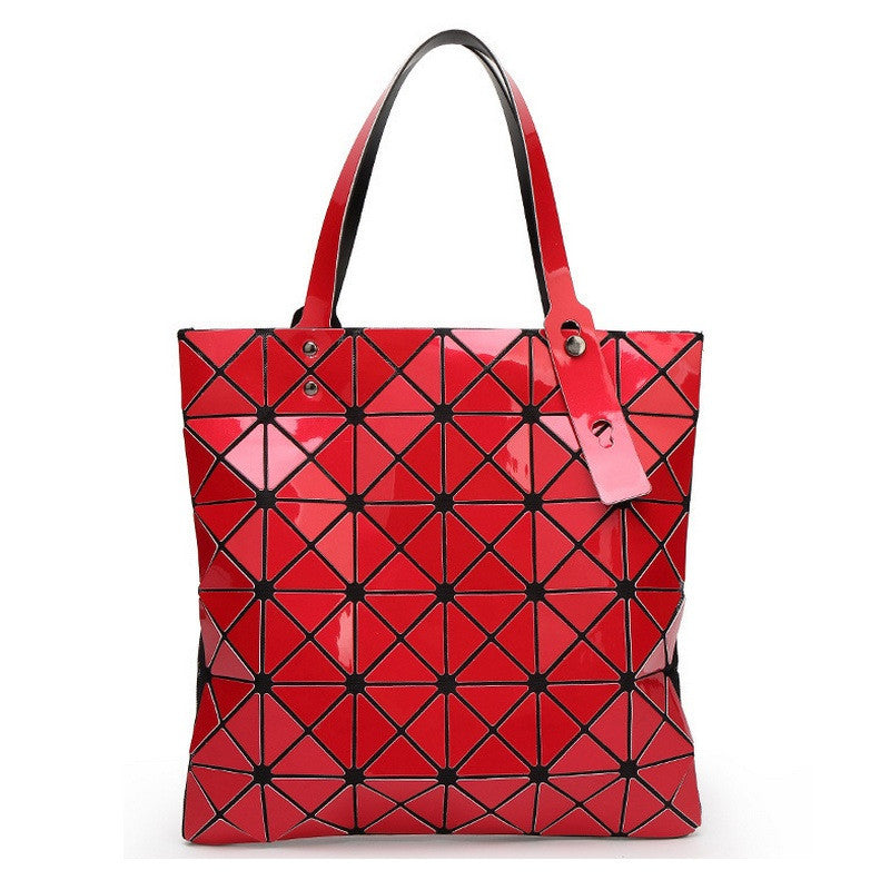Ladies Folded Geometric Plaid Bag Women Fashion Casual Tote Top-handle Bag Shoulder Bags Bao Bao Pearl BaoBao Bolsas Handbags-Dollar Bargains Online Shopping Australia
