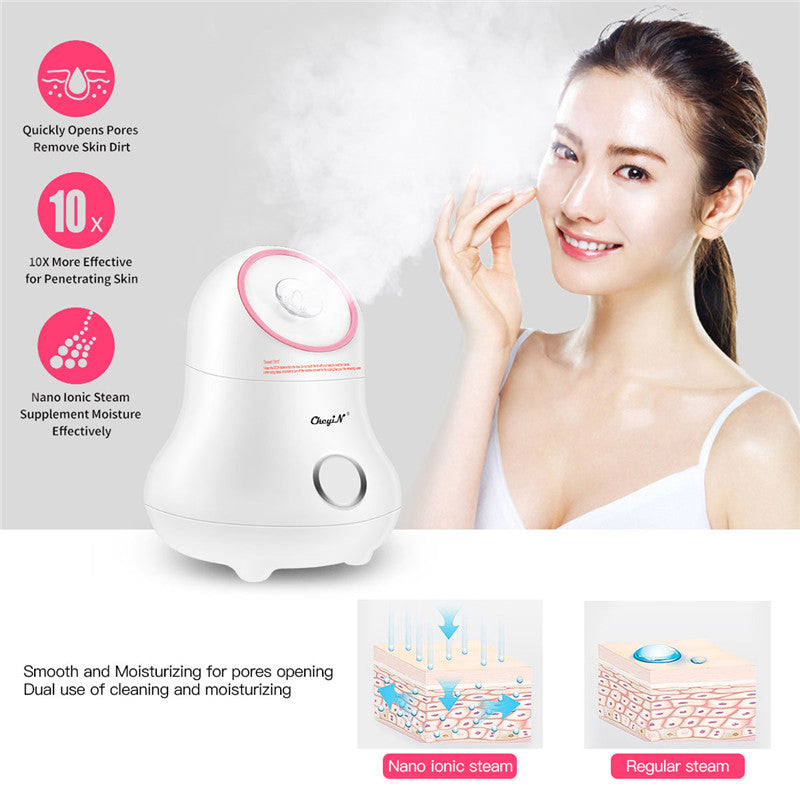 Nano Ionic Facial Steamer Lady Face Sprayer Humidifier Personal Sauna Spa Steaming Tool Beauty Moisturizer Open Pore Skin Care-Dollar Bargains Online Shopping Australia