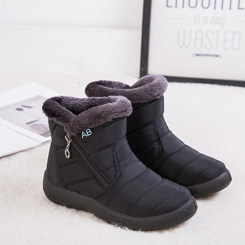 Women Boots Waterproof Snow Boots Female Plush Winter Boots Women Warm Ankle Botas Mujer Winter Shoes Woman Plus Size 43-Dollar Bargains Online Shopping Australia