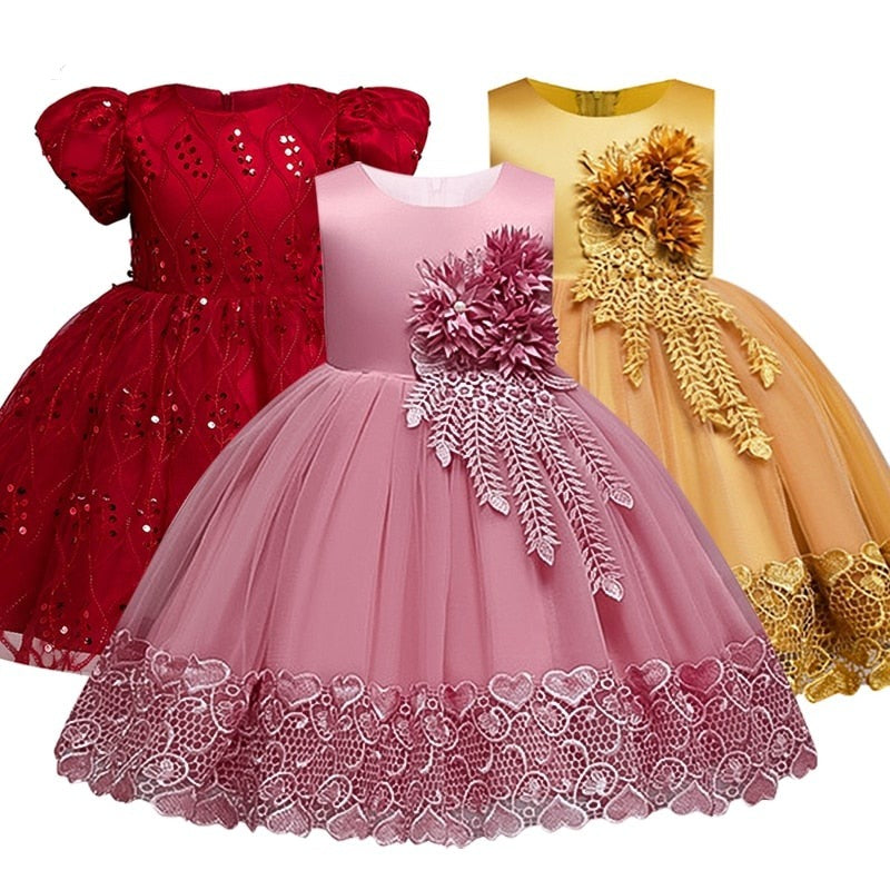 Kids Tutu Birthday Princess Party Dress for Girls Infant Lace Children Bridesmaid Elegant Dress for Girl baby Girls Clothes-Dollar Bargains Online Shopping Australia