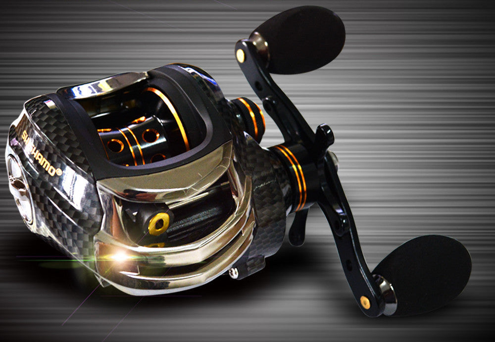 Double Brake Baitcasting Reel 18 Ball Bearings Fishing Gear Water Drop