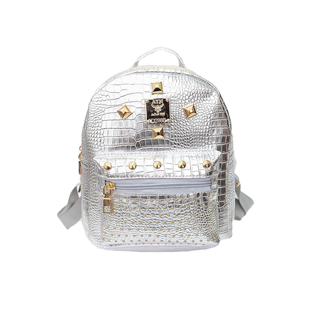 Fashion Women Backpack Good Quality Rivet School Backpacks For Teenage Girls Women Pu Leather Backpack-Dollar Bargains Online Shopping Australia