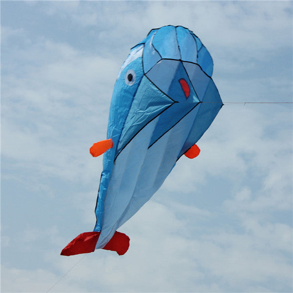 3D Huge Soft Parafoil Giant Dolphin Blue Kite Outdoor Sport Easy to Fly Frameless-Dollar Bargains Online Shopping Australia