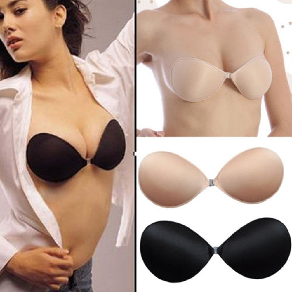 Womens Silicone Bra Sexy Adhesive Stick On Push Up Strapless Invisible Cotton Backless Bra-Dollar Bargains Online Shopping Australia