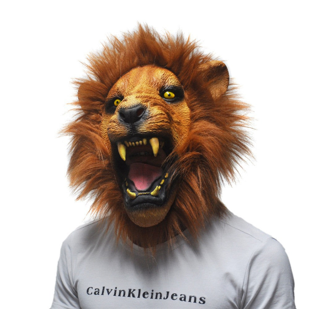 Halloween Props Adult Angry Lion Head Masks Animal Full Latex Masquerade Birthday Party Rubber Silicone Face Mask Fancy Dress-Dollar Bargains Online Shopping Australia
