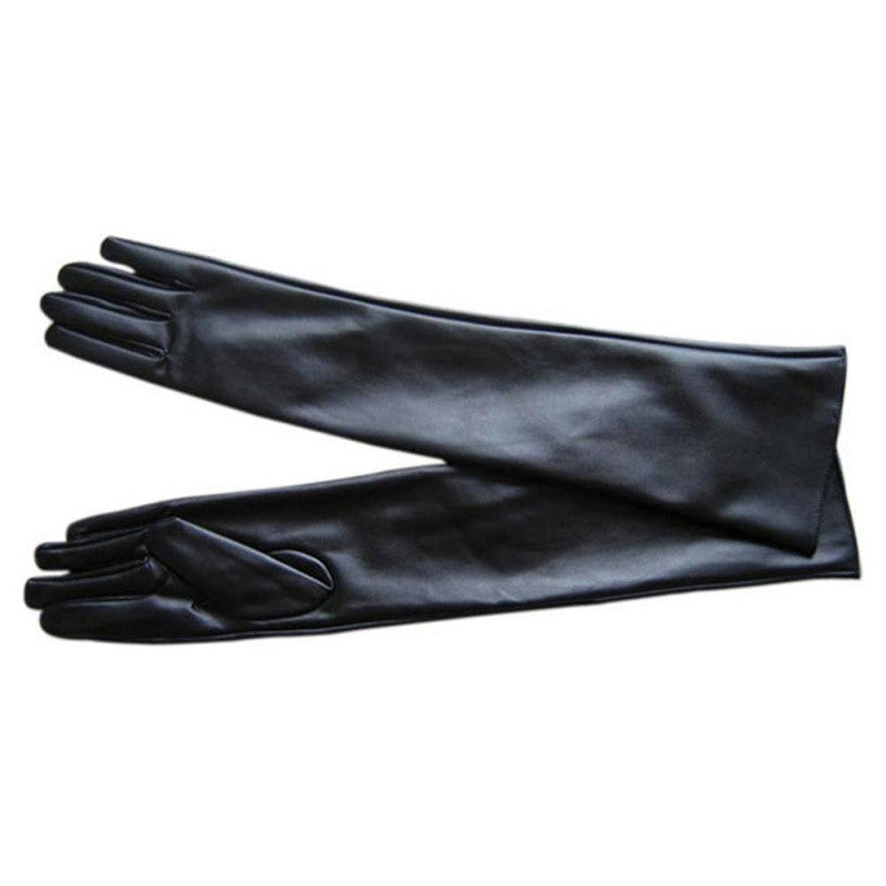 Women's Faux Leather Elbow Gloves Winter Long Gloves Warm Lined Finger Gloves-Dollar Bargains Online Shopping Australia