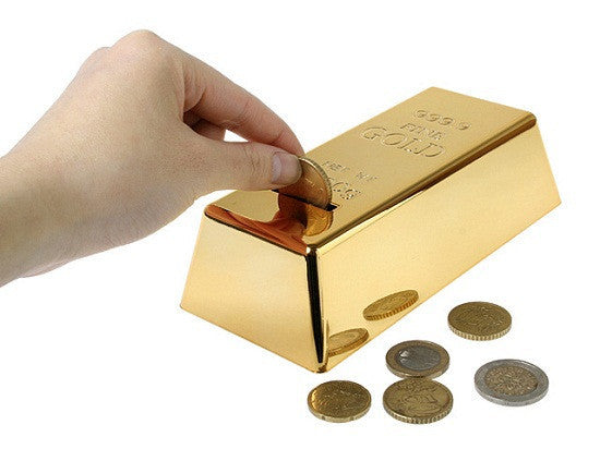 999.9 Gold Bullion Bar Piggy Bank Brick Coin Bank Saving Money Box-Dollar Bargains Online Shopping Australia