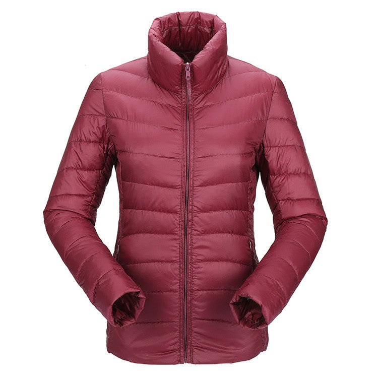 women ultra light down jacket winter duck down jackets women slim thin long sleeve parka zipper coats pockets solid-Dollar Bargains Online Shopping Australia