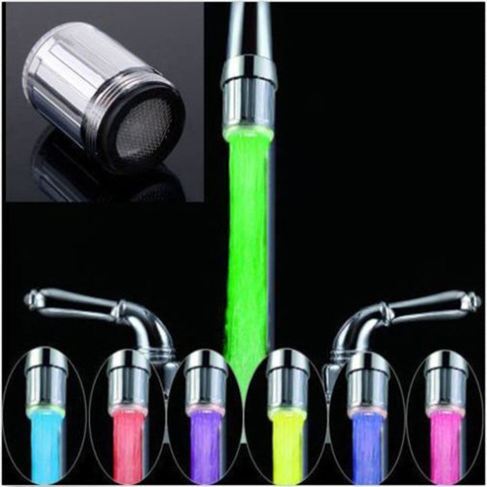 LED Shower Water Faucet 7 Colors Colorful Light Changing Glow Stream Tap Spraying Head Bathroom-Dollar Bargains Online Shopping Australia