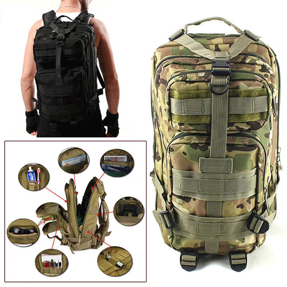 Men Women Outdoor Military Army Tactical Backpack Trekking Sport Travel Rucksacks Camping Hiking Trekking Camouflage Bag-Dollar Bargains Online Shopping Australia