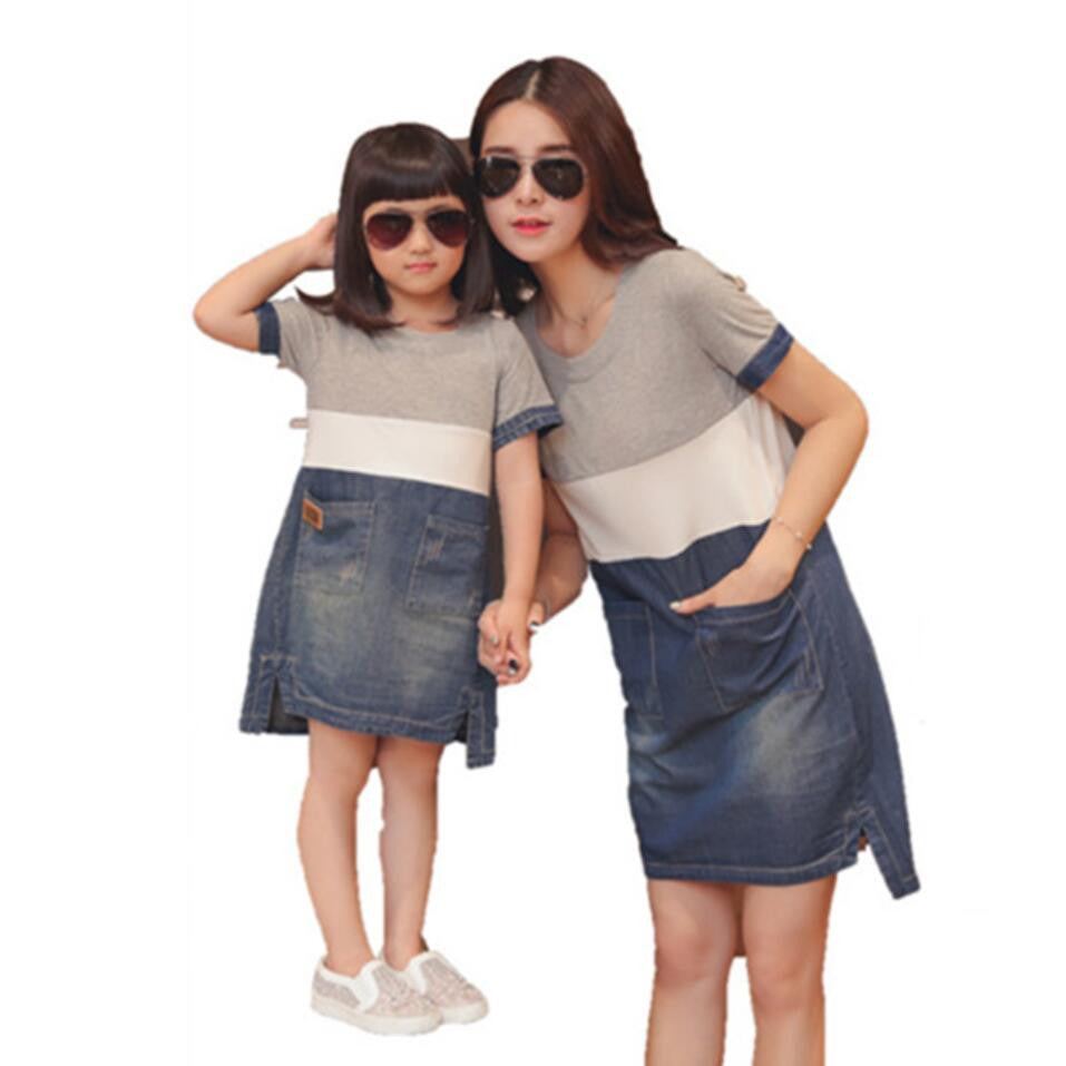 mother daughter matching dresses summer style mommy and me clothes wom