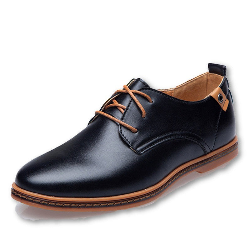 Leather Casual Men Shoes Fashion Men Flats Round Toe Comfortable Office Men Dress Shoes-Dollar Bargains Online Shopping Australia