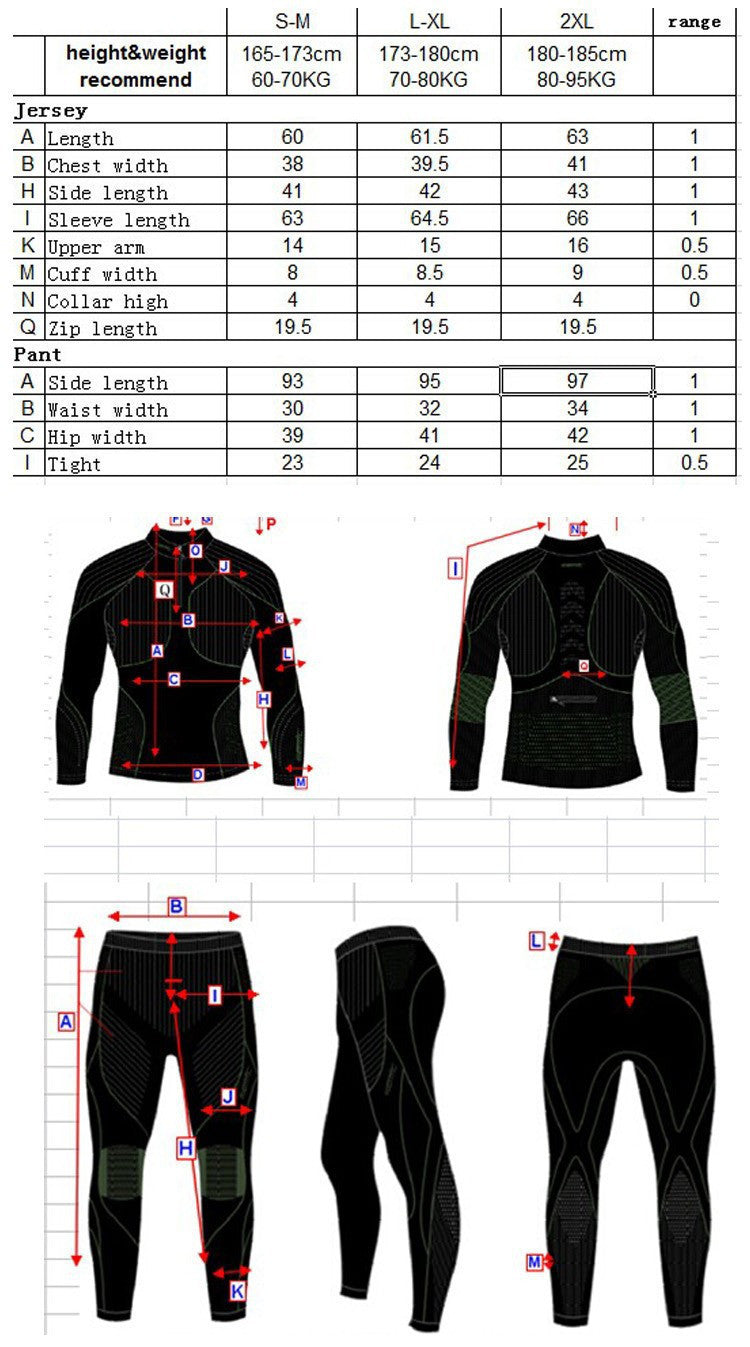 Online discount shop Australia - Men Thermal Underwear Suit Tight Man Thermo Jersey Dry