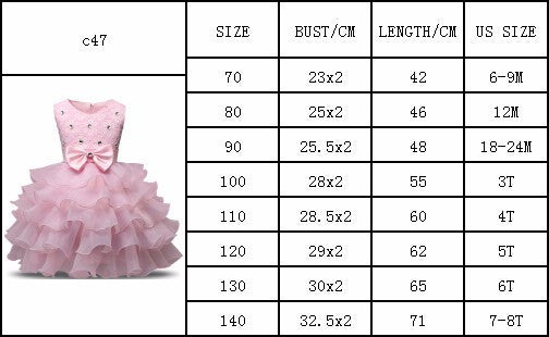 Year Wedding Princess Dress for Girls Formal Gown Ball Flower Kids Clothes Children Clothing Party Girl Dresses