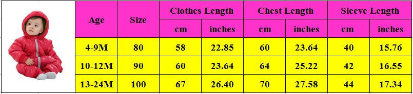 Online discount shop Australia - Baby Snow Wear Cotton One Piece Warm Outerwear Children's Overalls Baby Kids Jumpsuit Newborn Down