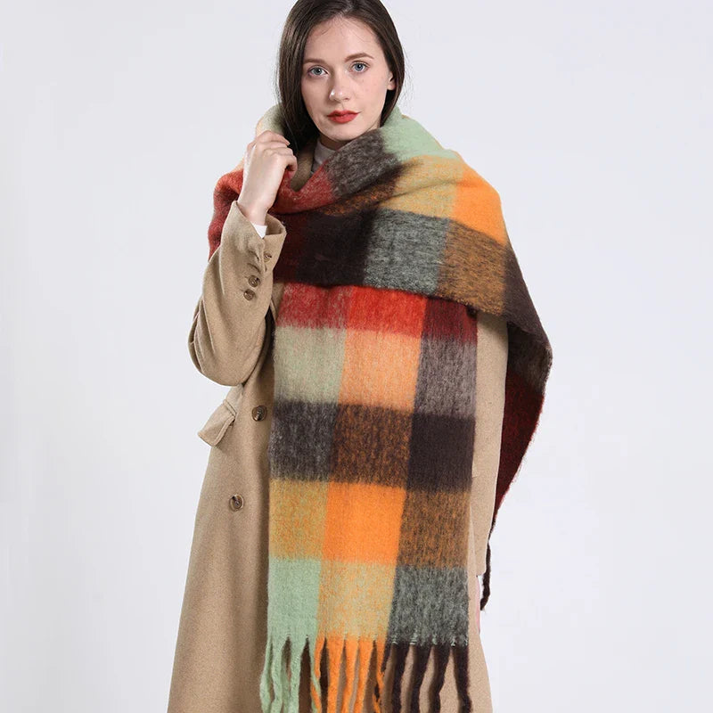 Winter Thick Warm Scarf Women Cashmere Shawl and Wraps Pashmina Neckerchief Female Long-Dollar Bargains Online Shopping Australia