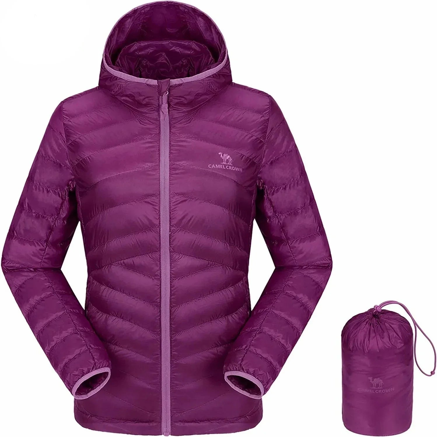 Women’s Hooded Down Jackets Lightweight Packable Anti-static Warm Jacket Puffer Insulated Women's
