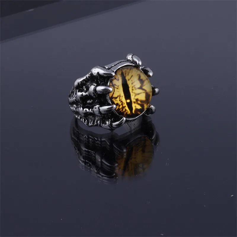 Gothic Men's Punk Colorful Evil Eye Rings For Men Women Fashion Vintage Demon Dragon Claw Ring Male Jewelry Accessories Gifts-Dollar Bargains Online Shopping Australia