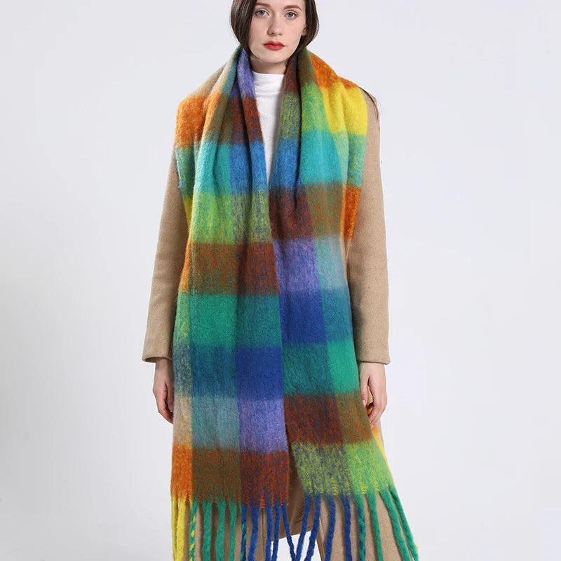 Winter Thick Warm Scarf Women Cashmere Shawl and Wraps Pashmina Neckerchief Female Long-Dollar Bargains Online Shopping Australia