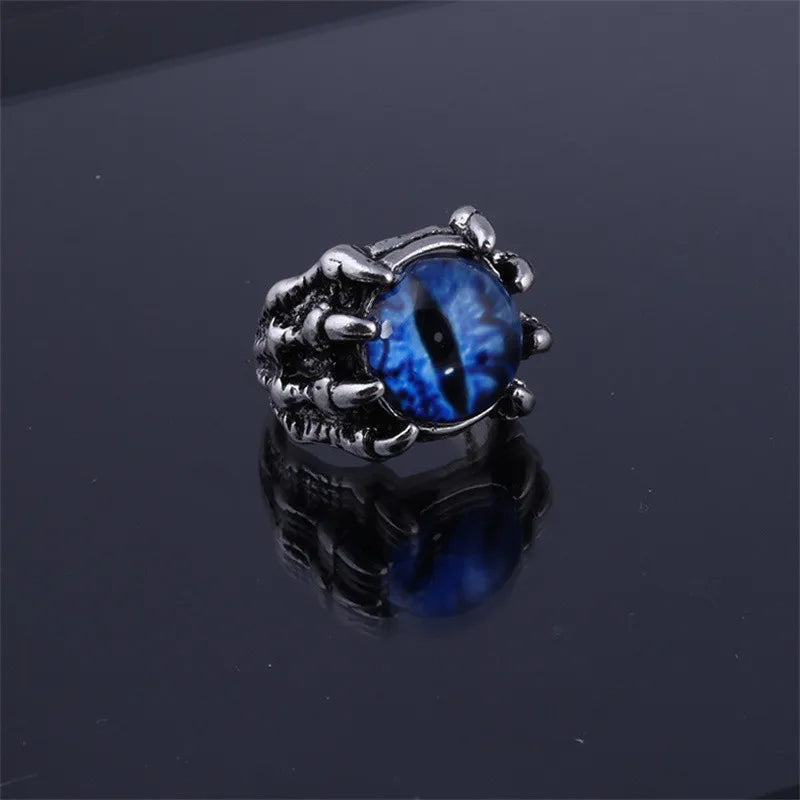 Gothic Men's Punk Colorful Evil Eye Rings For Men Women Fashion Vintage Demon Dragon Claw Ring Male Jewelry Accessories Gifts-Dollar Bargains Online Shopping Australia