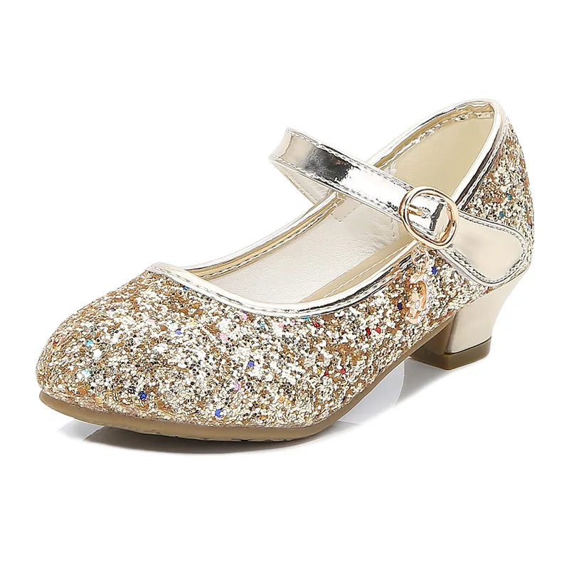 Girls High Heels For Kids Princess Leather Shoe Footwear Children's Party Wedding Shoes Round Toe-Dollar Bargains Online Shopping Australia