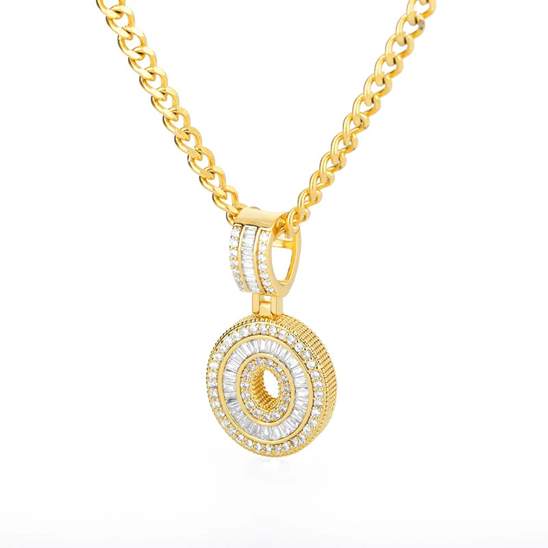 Cubic Zirconia Letter Pendant Necklaces Iced Out Rock Candy Style Initial Charms Necklace Fantastic Jewelry Gift-Dollar Bargains Online Shopping Australia