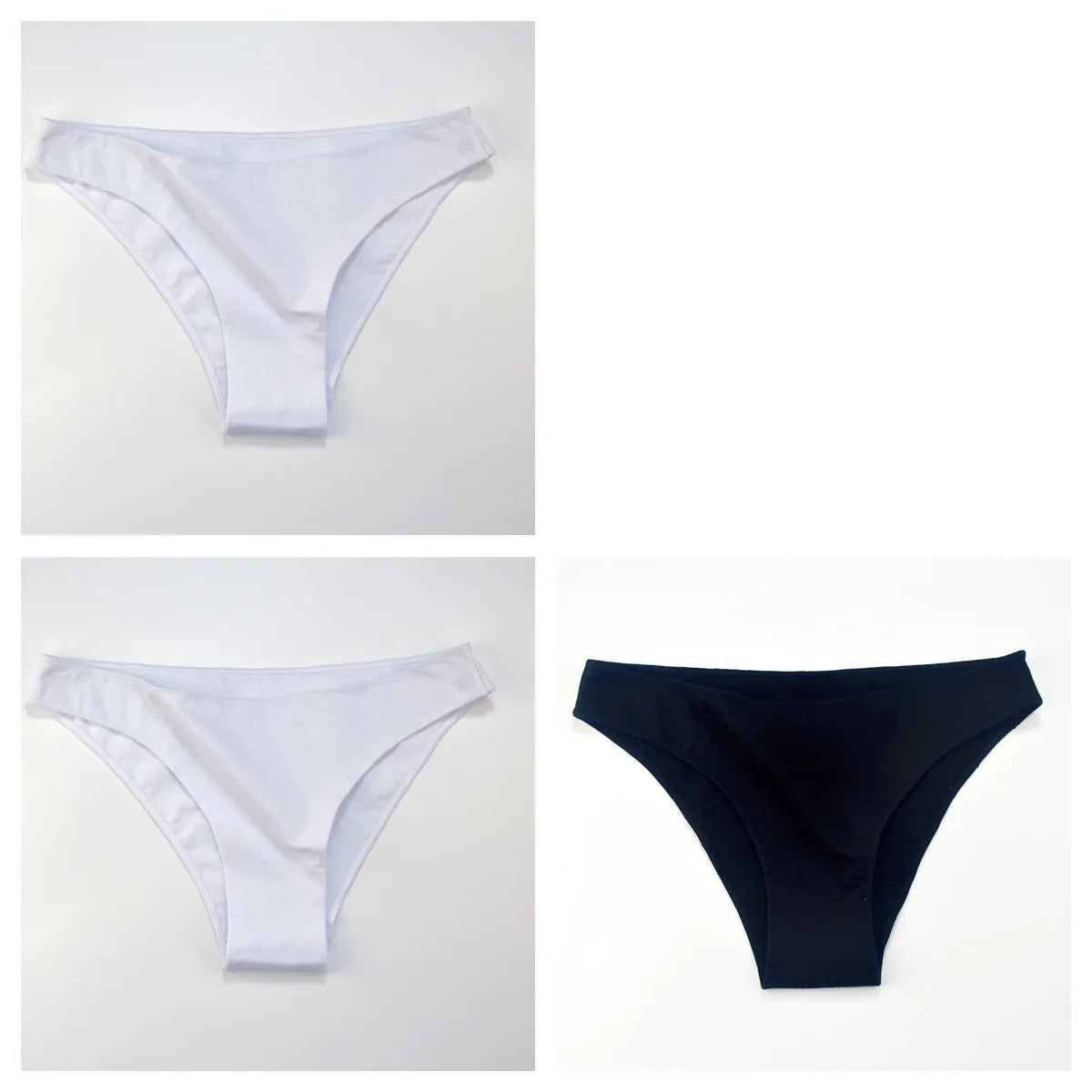 3Pcs Cotton Underwear Seamless Panties For Women Low Rise Briefs Female Solid Color Comfort Pantys Breathable Lingerie