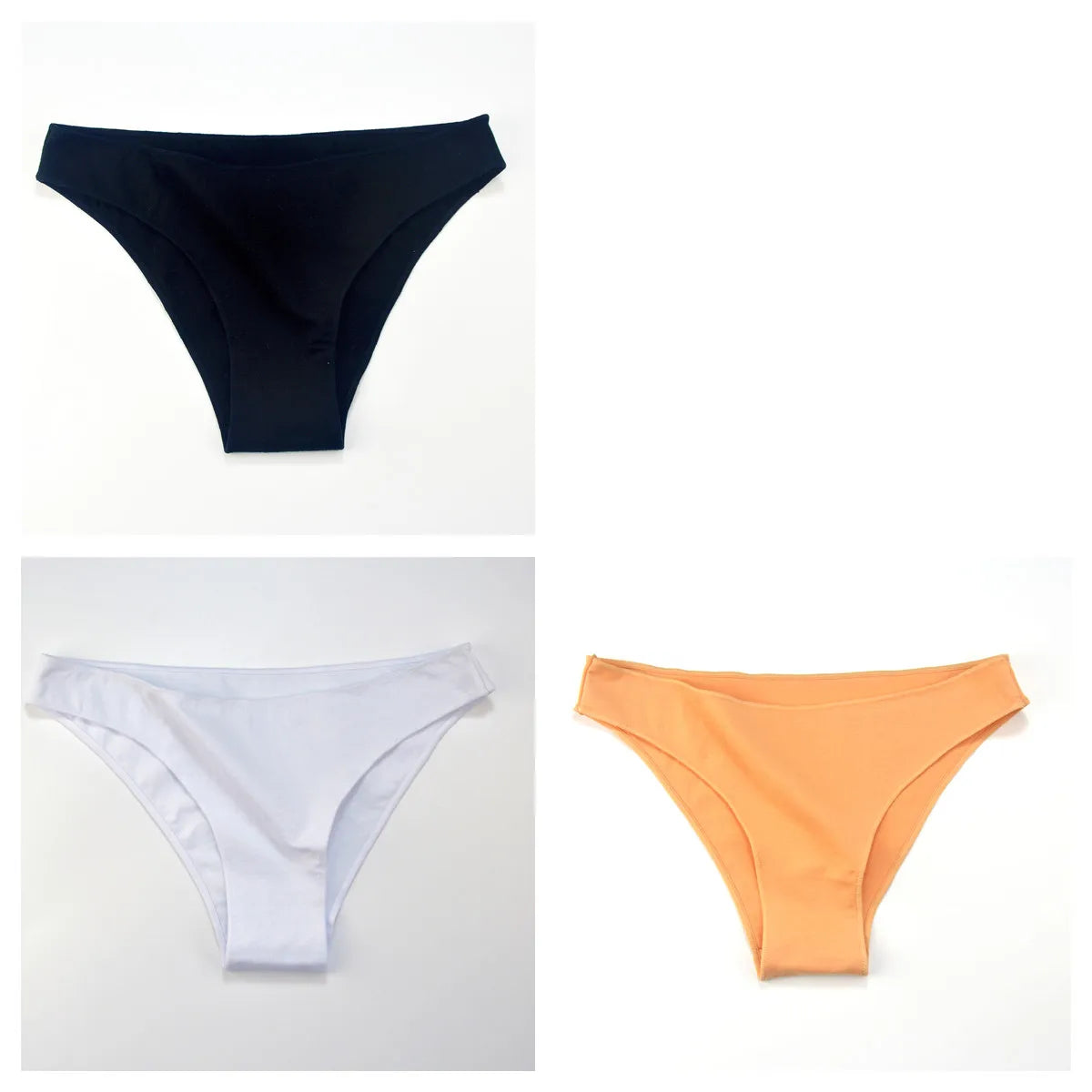 3Pcs Cotton Underwear Seamless Panties For Women Low Rise Briefs Female Solid Color Comfort Pantys Breathable Lingerie