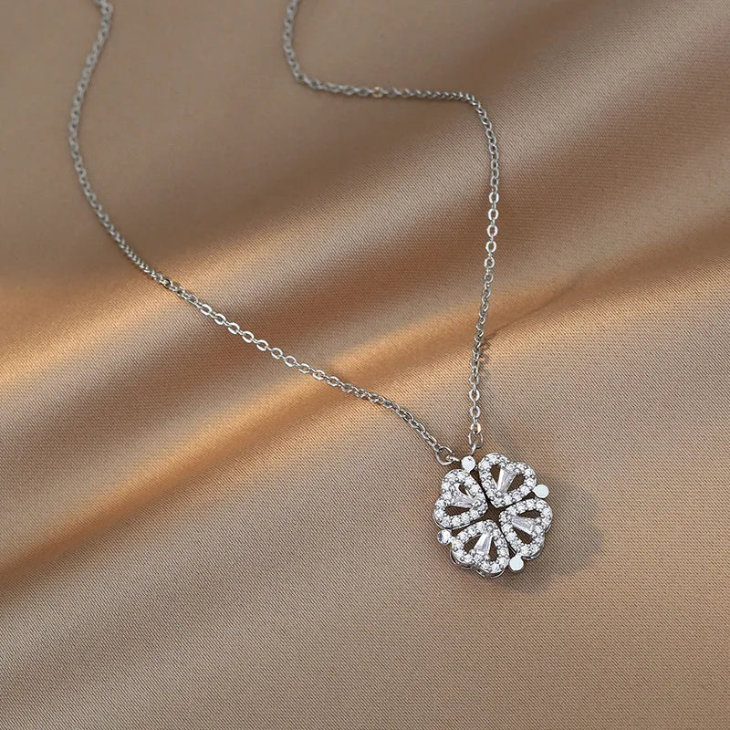 Hot Hug Love Pet Cat Pairing Couple Necklace Fashion Stainless Steel Men Women Best Friend Bff Pendant Jewelry Gift-Dollar Bargains Online Shopping Australia