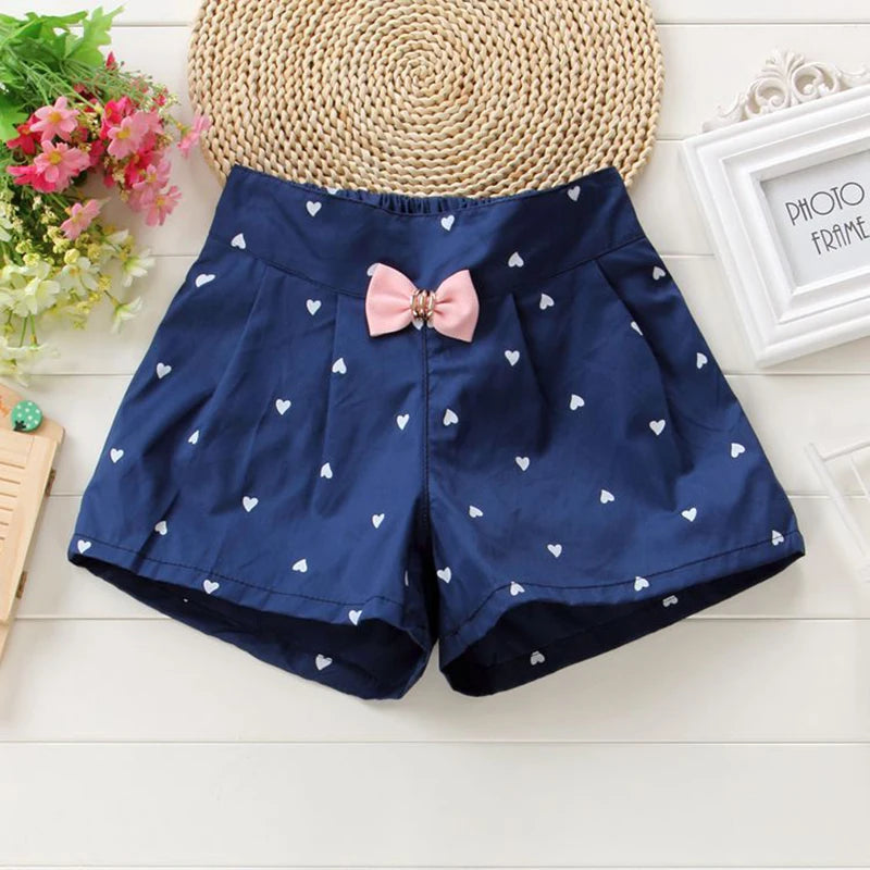 Baby Kids Children Girls Toddler Candy Color Heart Print Shorts Pants-Dollar Bargains Online Shopping Australia