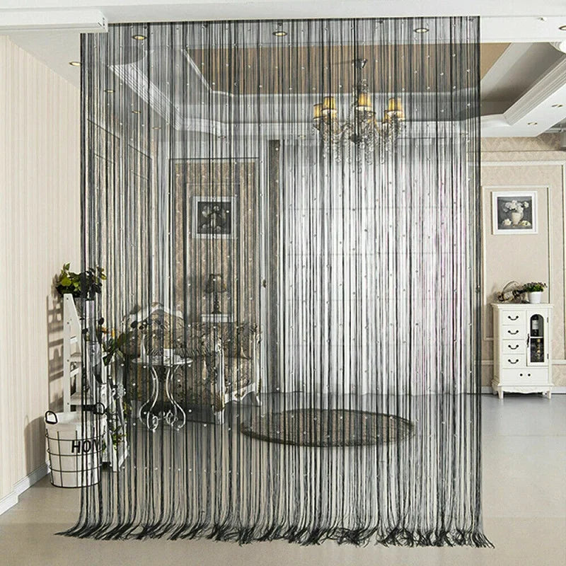 100*200cm Luxury Crystal Beaded String Door Curtain Window Room Divider Home Decoration Drapes Living Room Window Curtain