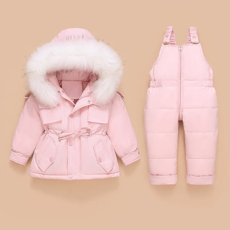 Children Down Coat Jacket+jumpsuit Kids Toddler Girl Boy Clothes Down 2pcs Winter Outfit Suit Warm Baby Overalls Clothing Sets-Dollar Bargains Online Shopping Australia