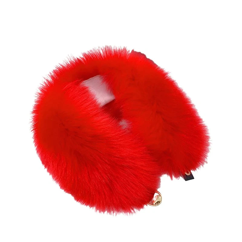Women Faux Fur Collar Shawl Furry Fur Collar for Winter Coat Hood Fur Decor Plush Fake Fur Scarf Parkas Jacket Fur Collars-Dollar Bargains Online Shopping Australia