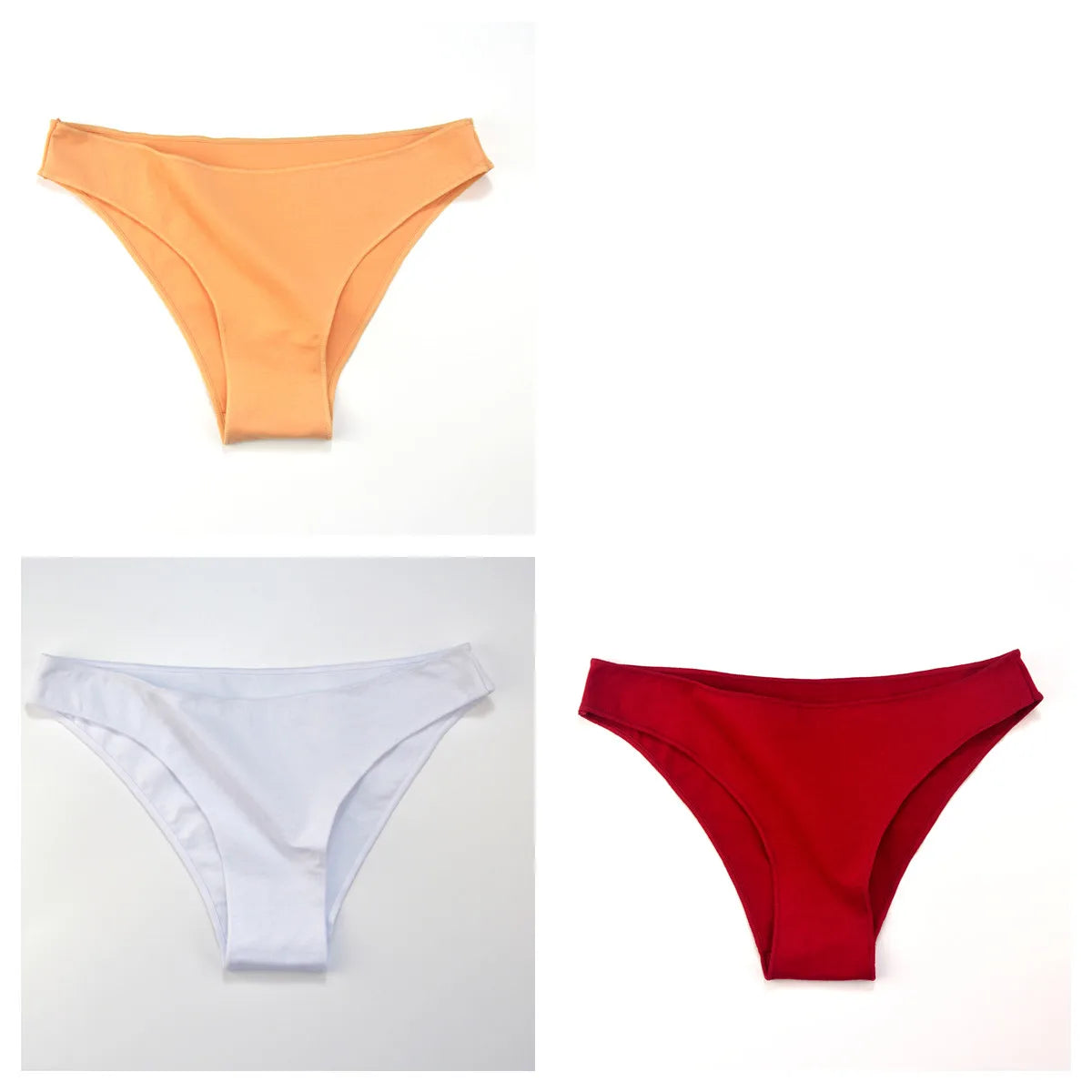 3Pcs Cotton Underwear Seamless Panties For Women Low Rise Briefs Female Solid Color Comfort Pantys Breathable Lingerie
