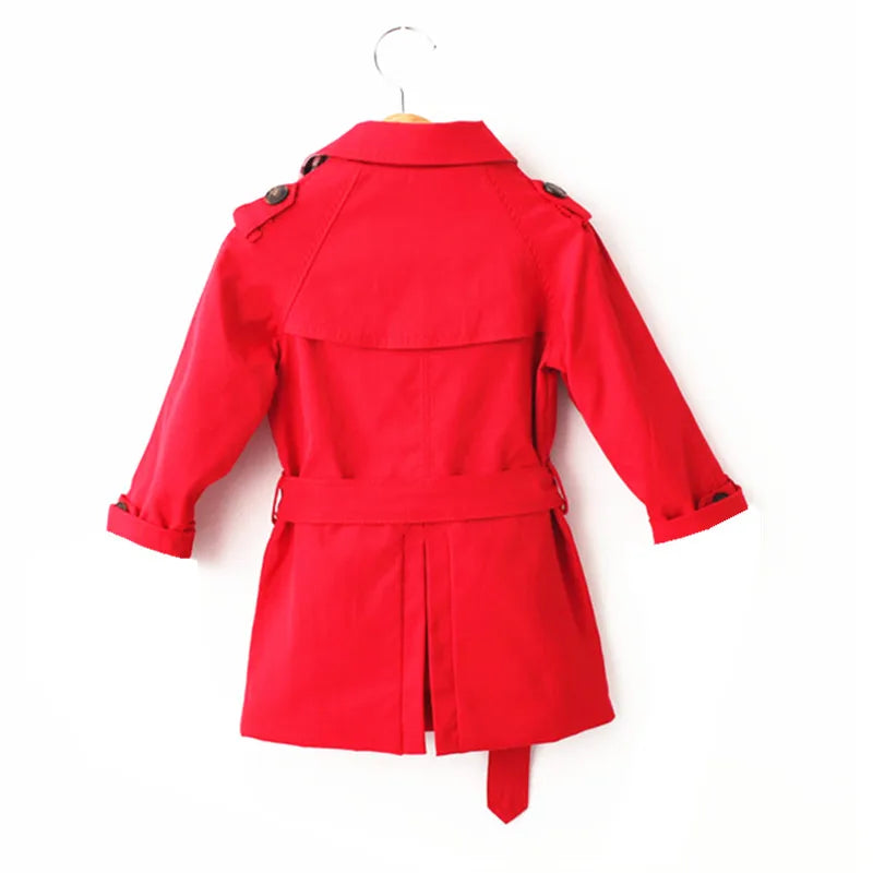 Children's Double Breasted Trench Coat For Girls Medium And Long Children's Casual Coat-Dollar Bargains Online Shopping Australia