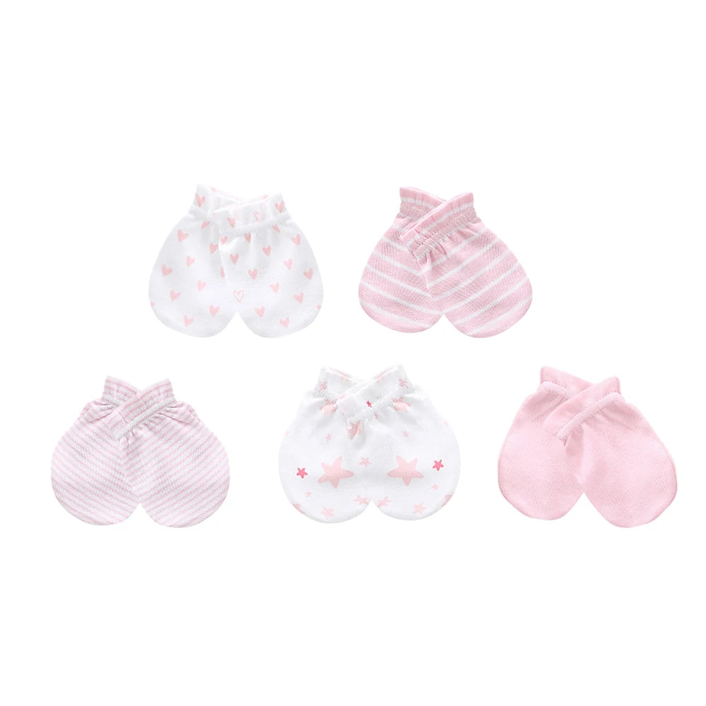Newborn Baby Hat and Mittens Girl Boy Cap Comfy Infant Hat & Gloves Cotton Toddler Baby Accessorise For 0-6M-Dollar Bargains Online Shopping Australia