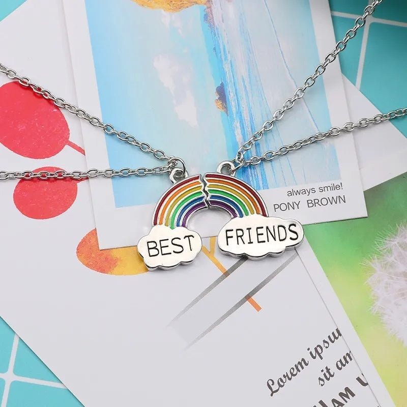 Best Friend Necklace 2-Piece Pendant Necklace Good Friend Forever Necklace Choker Friendship BFF Men And Women Jewelry Gift-Dollar Bargains Online Shopping Australia