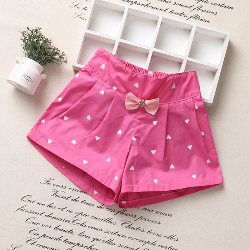 Baby Kids Children Girls Toddler Candy Color Heart Print Shorts Pants-Dollar Bargains Online Shopping Australia