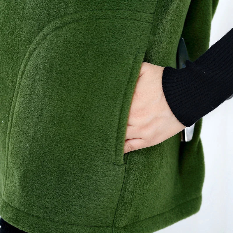 Plus Size Autumn Women Polar Fleece Fabric Vest Large Sleeveless Jacket Fashion Zipper Women's Leisure gilet-Dollar Bargains Online Shopping Australia
