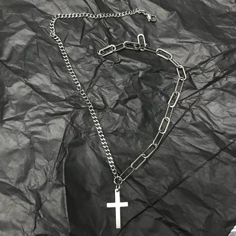 Multilayer Hip Hop Long Chain Necklace For Women Men Jewelry Gifts Key Cross Pendant Necklace Accessories-Dollar Bargains Online Shopping Australia