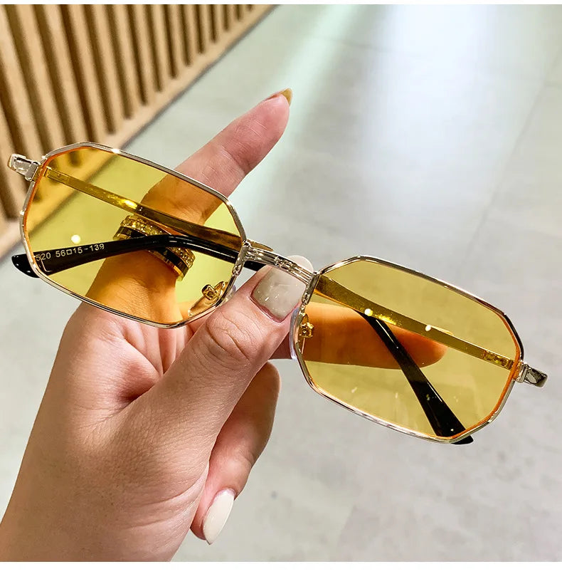 Men's Sunglasses Fashion Rectangle Women metal Luxury Brand Sun glasses-Dollar Bargains Online Shopping Australia