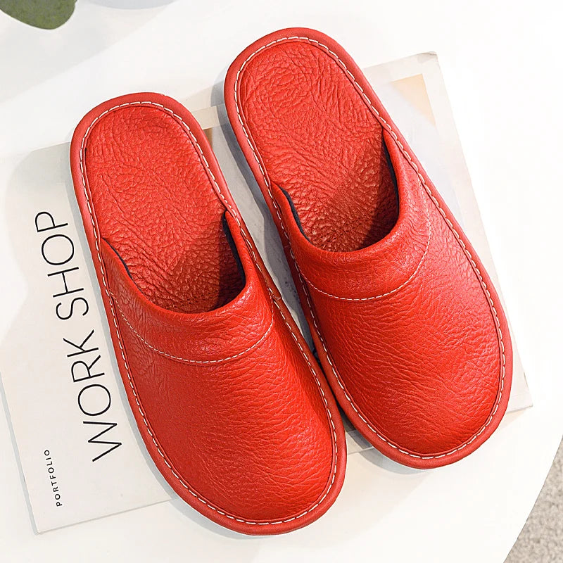 Indoor Shoes Men's Slippers Slides Simple Faux Leather Home Slippers-Dollar Bargains Online Shopping Australia
