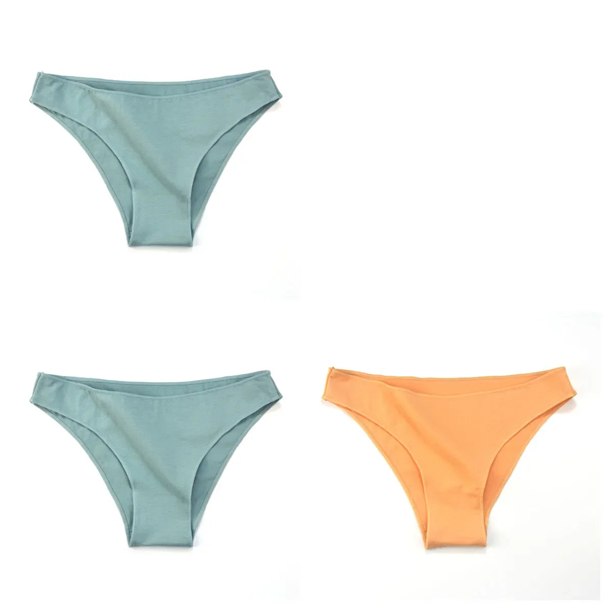 3Pcs Cotton Underwear Seamless Panties For Women Low Rise Briefs Female Solid Color Comfort Pantys Breathable Lingerie