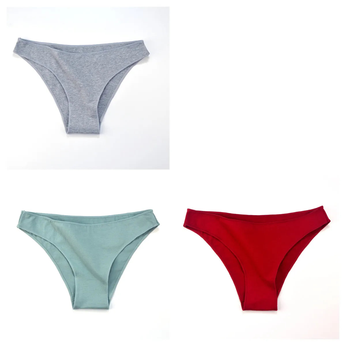 3Pcs Cotton Underwear Seamless Panties For Women Low Rise Briefs Female Solid Color Comfort Pantys Breathable Lingerie